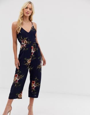 ax paris floral culotte jumpsuit