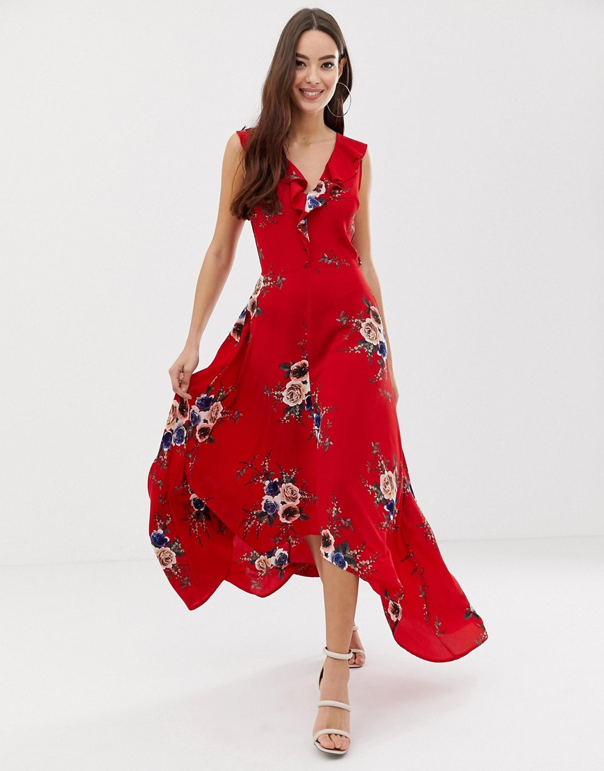 AX Paris floral maxi dress-Red