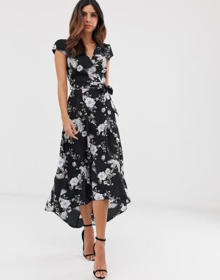 ax paris printed wrap dress