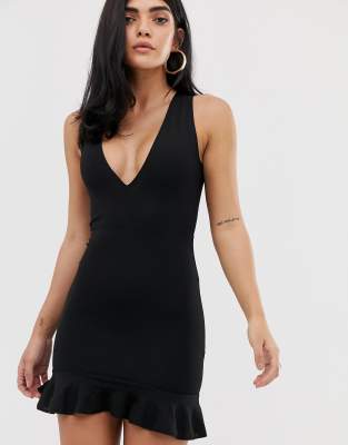 frill hem mini dress