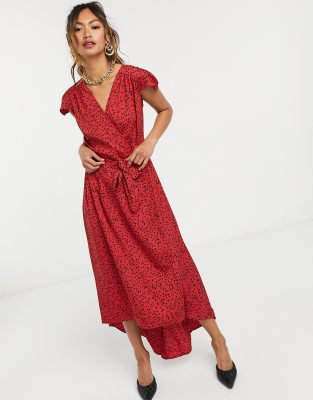hi lo wrap dress