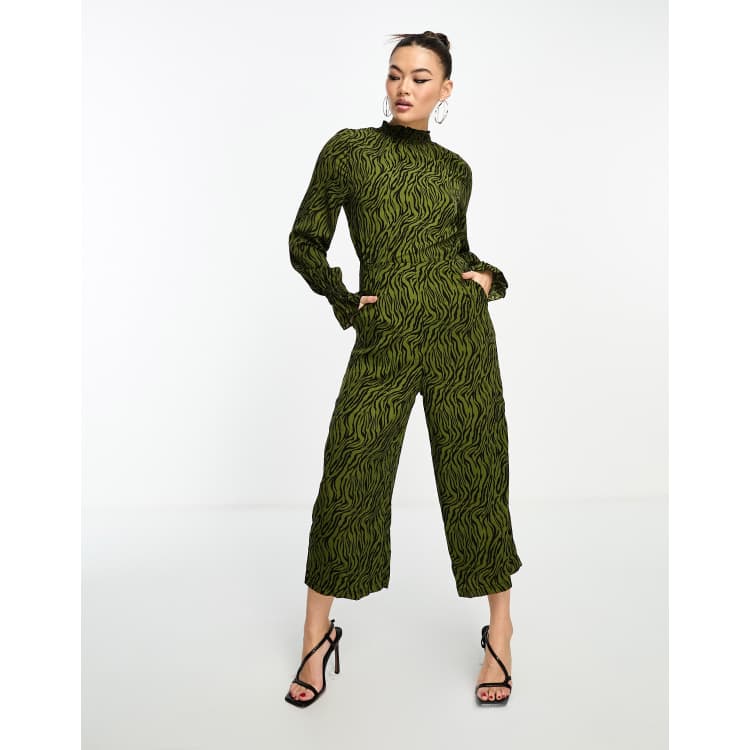 Animal print best sale culotte jumpsuit