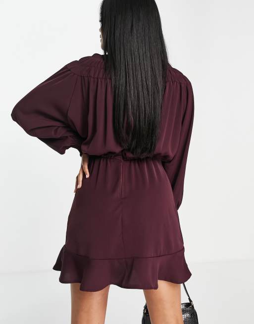 Ax paris plum outlet boat neck dress