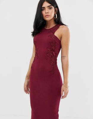 ax paris burgundy lace dress