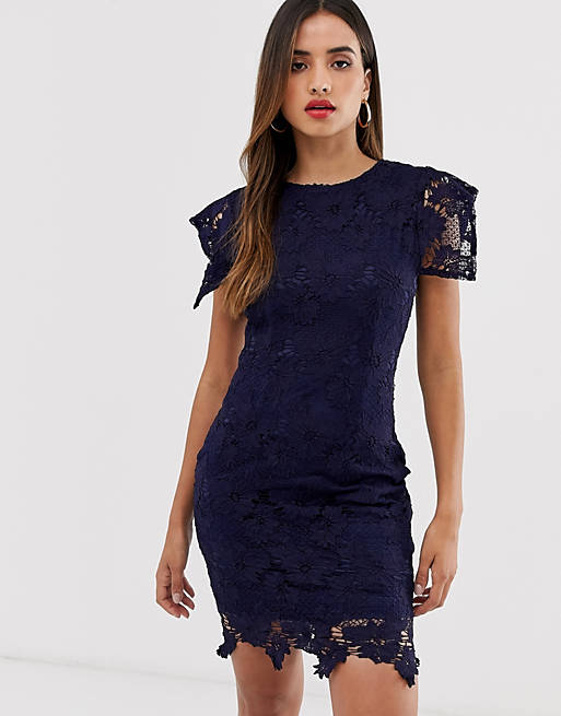 AX Paris lace flutter sleeve dress | ASOS