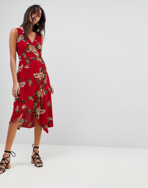 Ax paris leaf print cheap dress