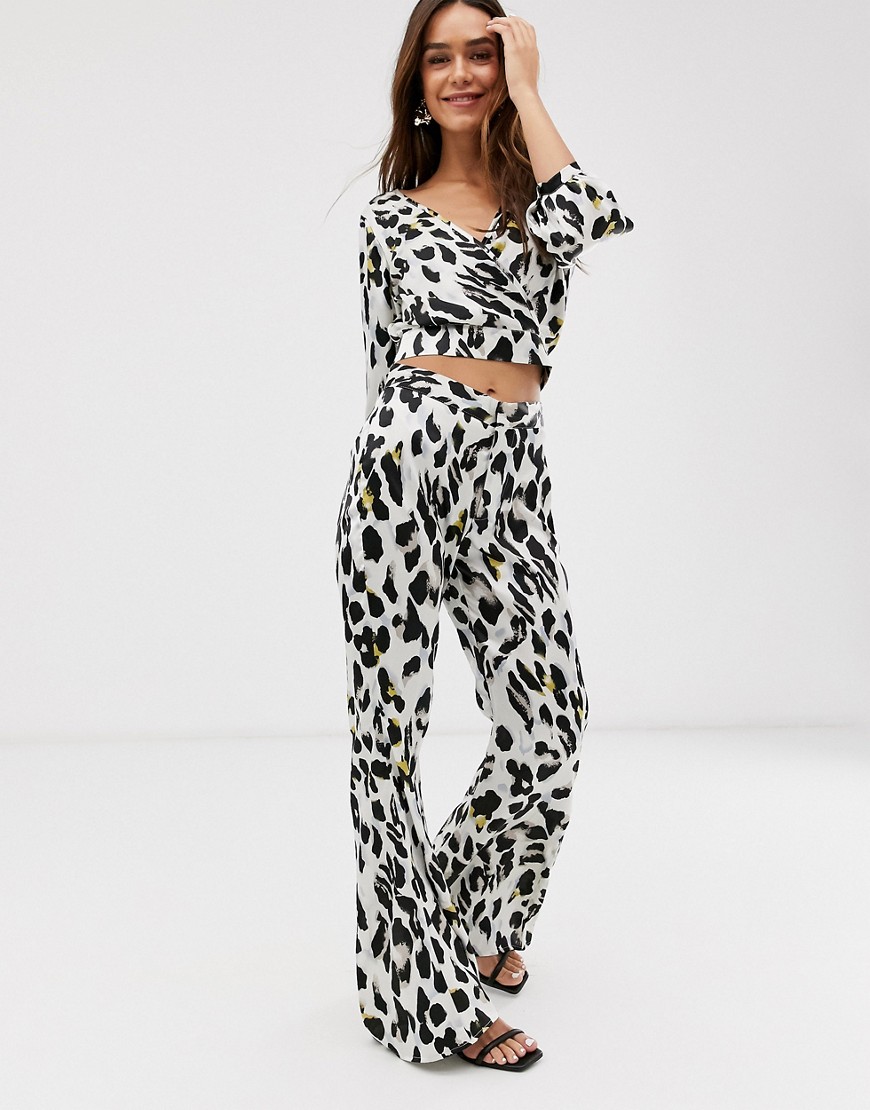 AX Paris leopard print trousers-Multi