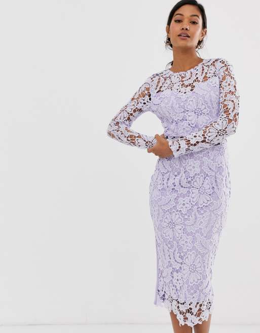 Asos lilac shop lace dress