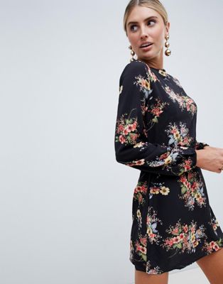 AX Paris long sleeve floral dress | ASOS
