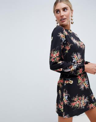 black floral dress asos