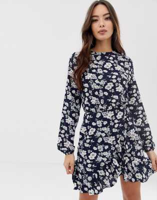 asos long sleeve floral dress