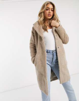ax paris oatmeal teddy coat