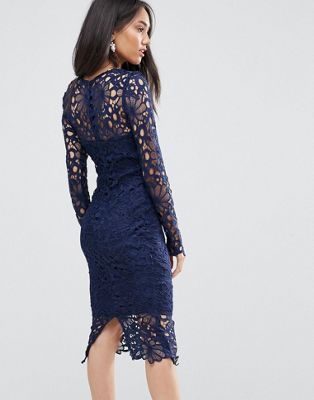 ax paris navy lace dress