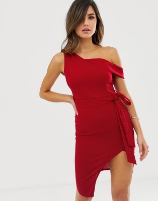 parisian one shoulder dress