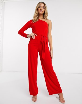 ax paris one shoulder jumpsuit