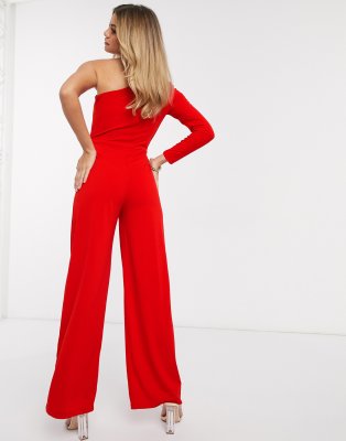 ax paris one shoulder jumpsuit