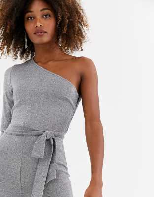 ax paris one shoulder jumpsuit