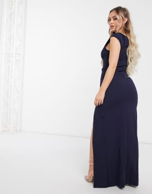 ax paris navy maxi dress
