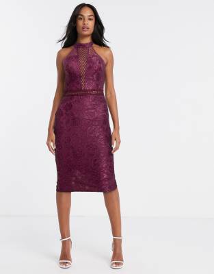 ax paris burgundy lace dress