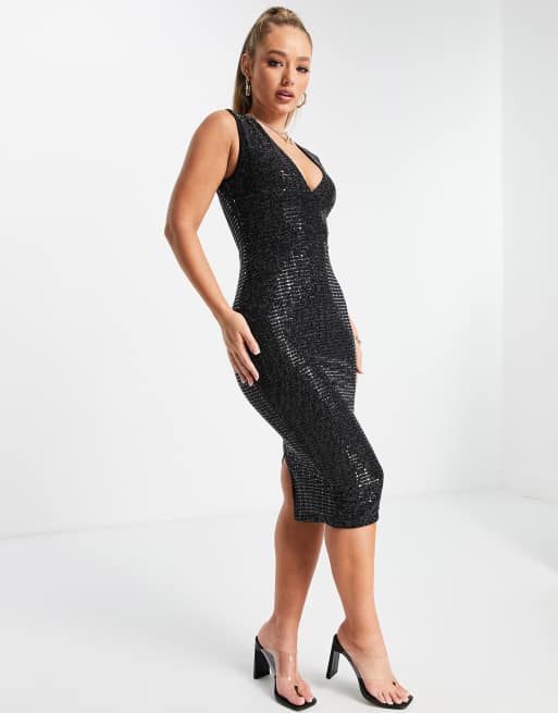 Ax paris black bodycon hot sale dress