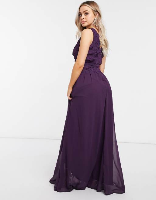Ax paris plum maxi dress hotsell