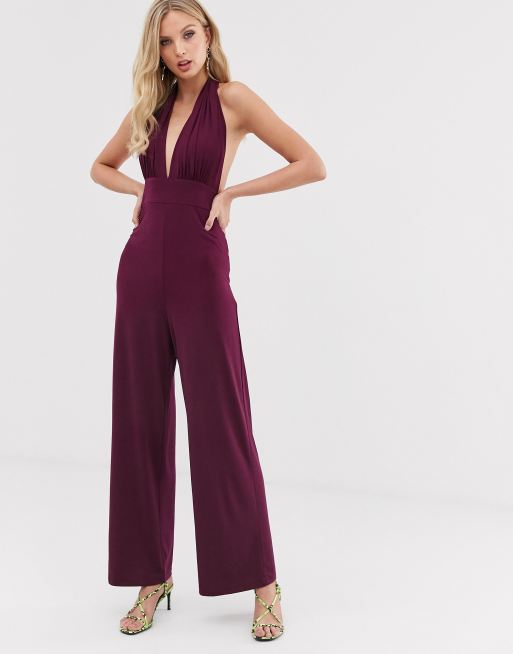 Ax paris 2024 plum jumpsuit