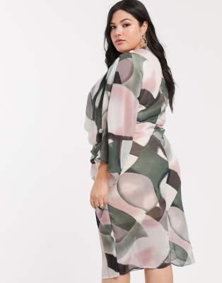 ax paris chiffon printed dress