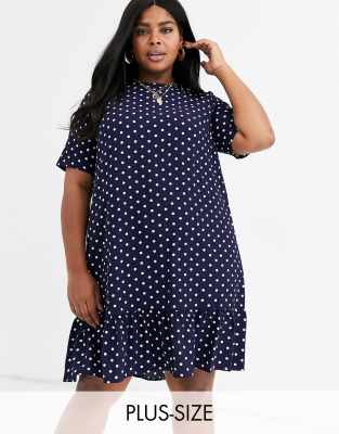 ax paris blue polka dot dress