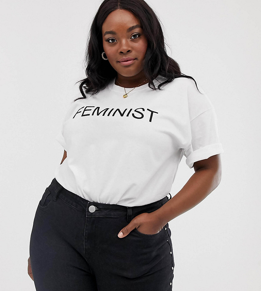 AX Paris Plus feminist t-shirt-White