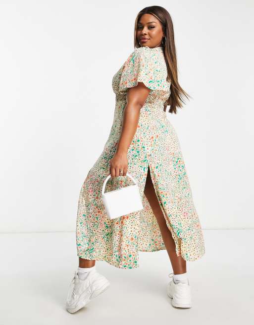 AX Paris Plus – Geblümtes Wickelkleid mit V-Ausschnitt, 2 von 4