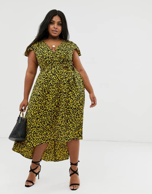 Plus Leopard Midi Dress