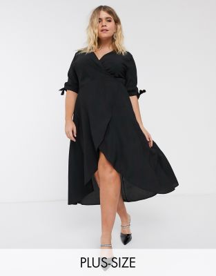 plus midi wrap dress