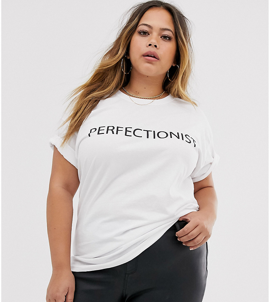 AX Paris Plus - perfectionist - T-shirt-Wit