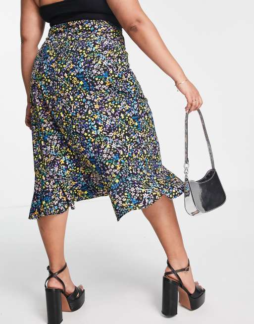 Ditsy wrap midi skirt best sale