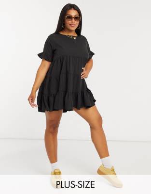 black smock dress plus size