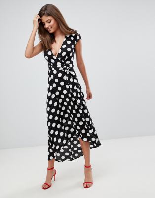 ax paris black polka dot dress