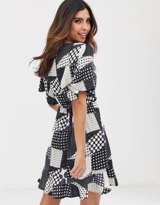 ax paris polka dot wrap dress