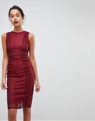 Ax Paris Premium Lace Midi Dress | ASOS