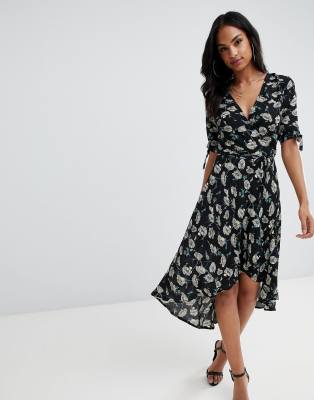 AX Paris printed wrap midi dress | ASOS