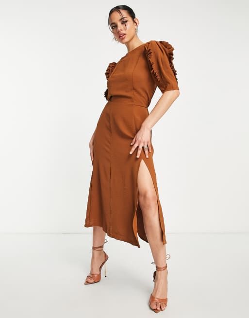 Terracotta jurk discount