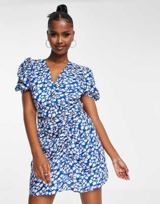 ax paris blue floral dress