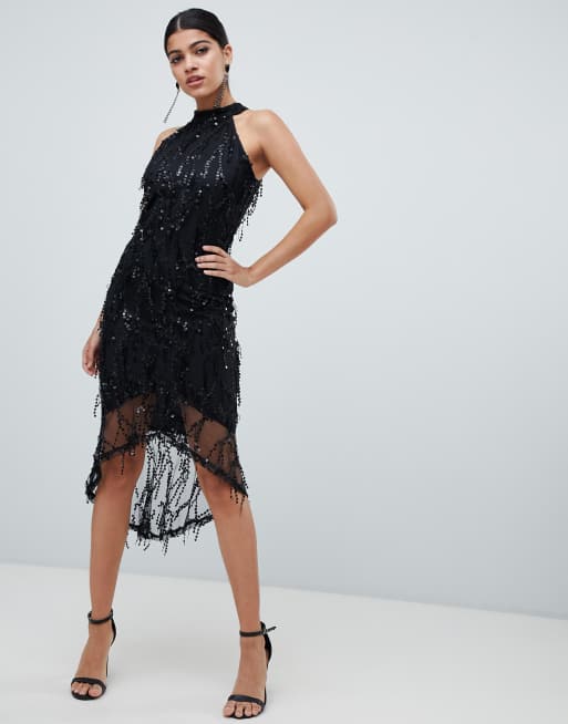 Ax paris hot sale fringe dress