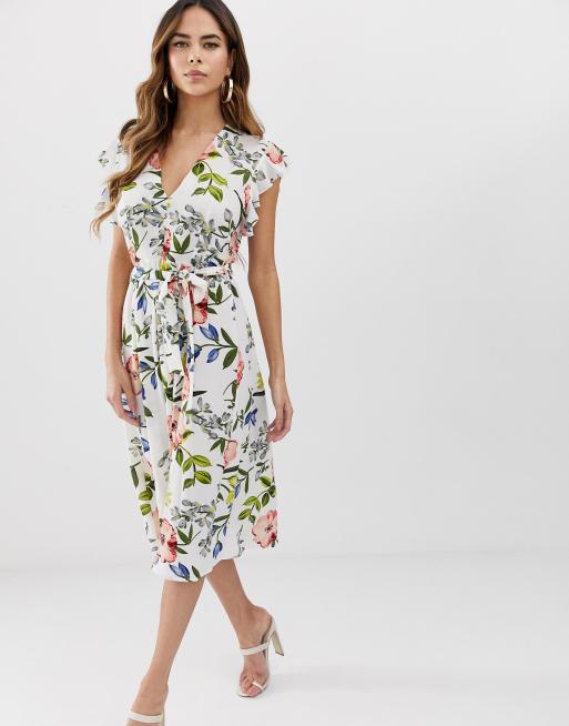 AX Paris - Robe mi-longue à fleurs