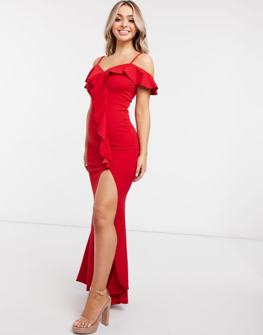 Ax paris 2025 red maxi dress