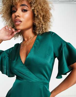 Emerald Wrap Dress