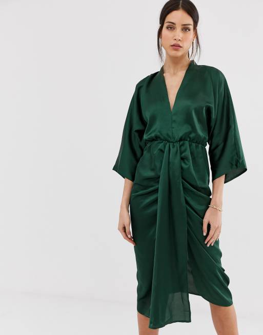 Ax Paris Satin Midi Dress Asos