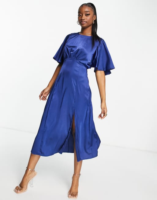 Ax paris shop navy midi dress