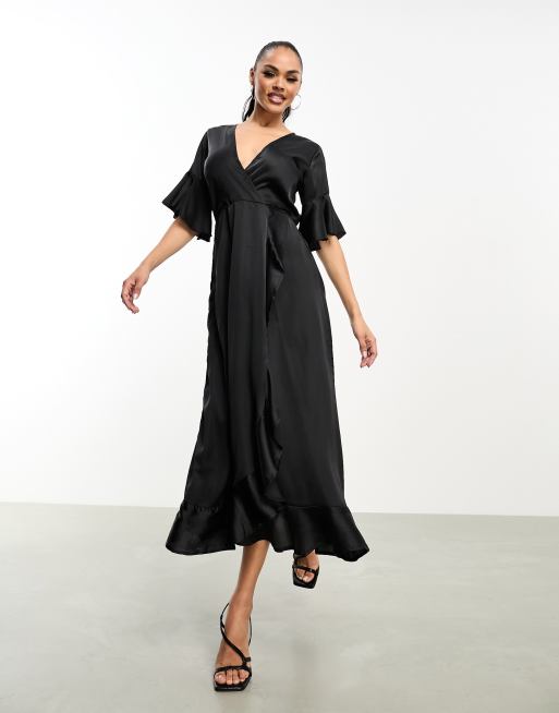 Ax paris clearance black wrap dress