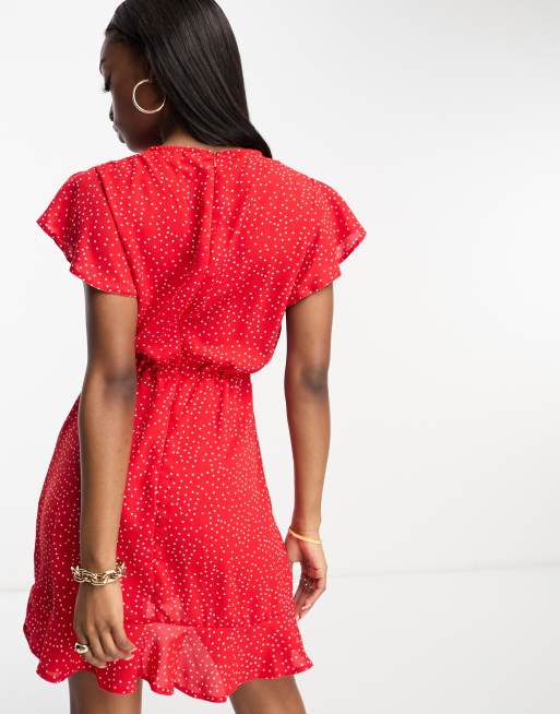 Ax paris red polka dot clearance dress