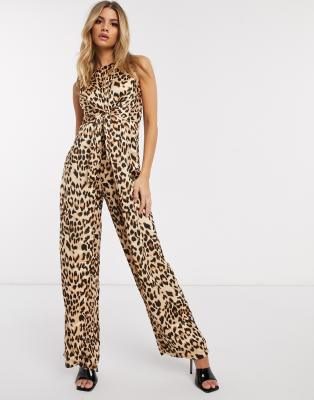 ax paris leopard jumpsuit